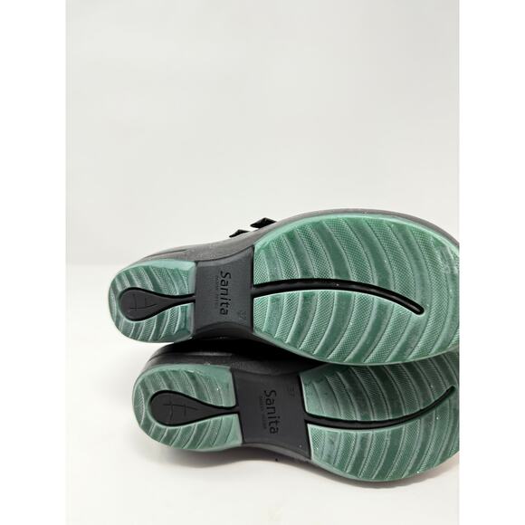 Sanita Clogs Danish Design Black Nursing Liquicell Slip Ons Size EU 37 US 7 - Picture 4 of 8
